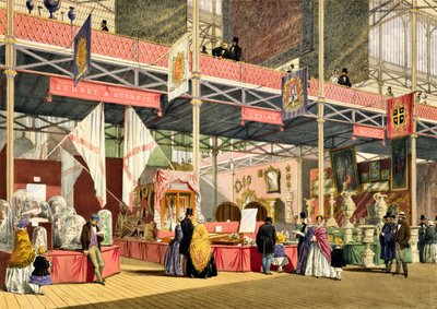 Stand per Guernsey e Jersey, Malta e Ceylon nella Grande Esposizione del 1851, da Dickinsons Comprehensive Pictures da English School